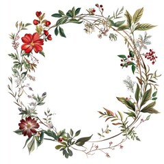 Botanical Frame on White --v 6.1 Job ID: e6c8481b-4ae8-4204-87bc-72141497cac6