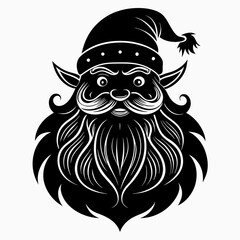 Fototapeta premium Santa SVG Santa Face Svg Vintage santa Svg Santa Claus svg Christmas Svg Holiday Svg Santa Silhouette Instabt Download