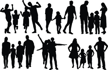 collection of family silhouettes