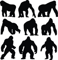 gorilla silhouettes © Dava