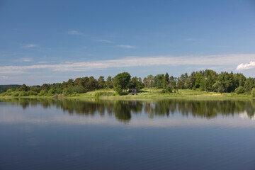 Russia Karelia mirror lake Ladoga