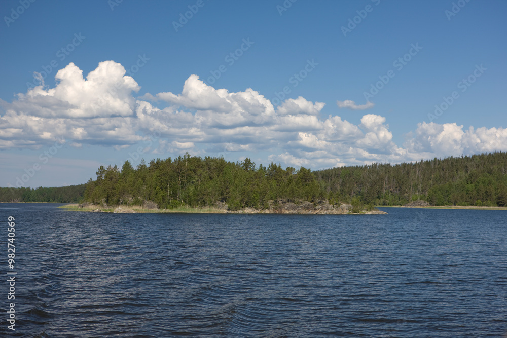 Canvas Prints Russia Karelia Valaam Island on a sunny summer day