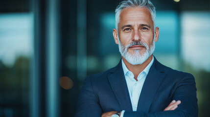 Naklejka premium Confident businessman in a suit.