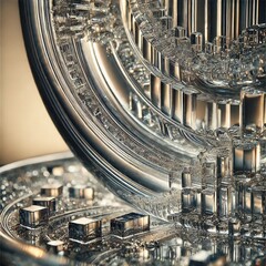 Intricate Crystal Architecture: A Maze of Glass and Reflections