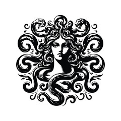 medusa creature with victorian flourish stylec - Image Creator in Bing