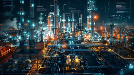 Fototapeta premium holographic city