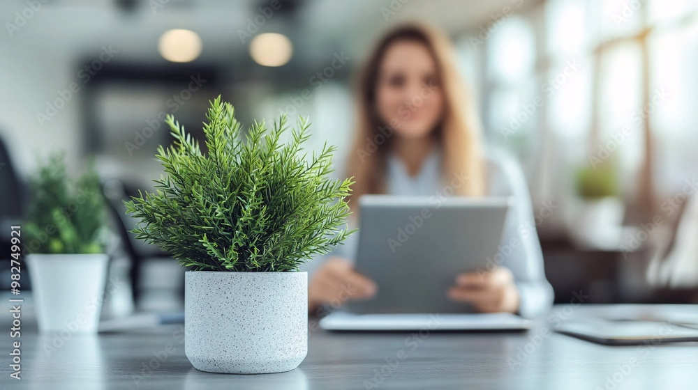 Poster a multicultural group of employees collaborating on a tablet, seated at a conference table in a mode
