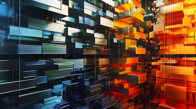 A sophisticated, layered storage system with files organized in a complex, visually engaging structure, featuring different file system types like NTFS, ext4, and FAT32