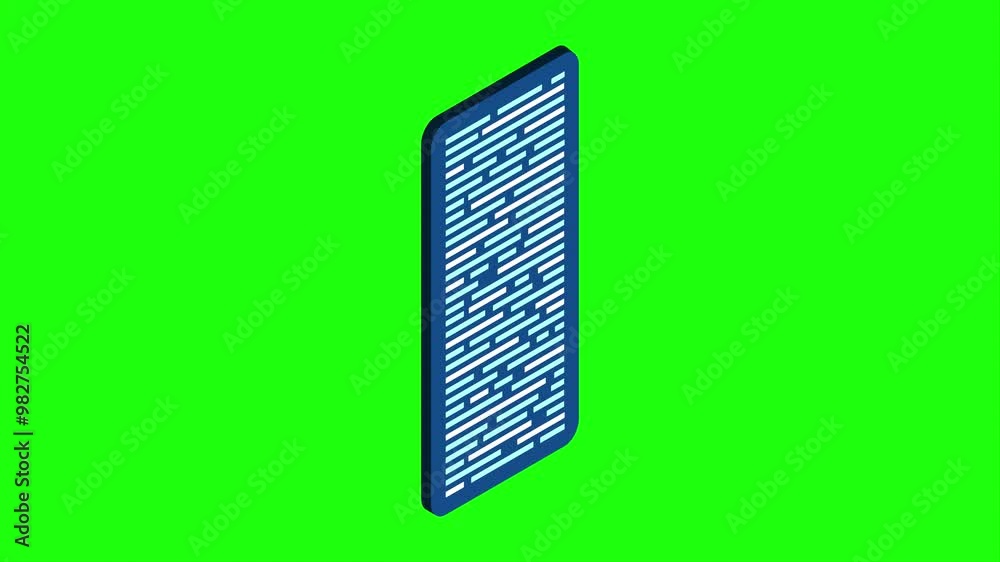Poster isometric coding screen animation. coding programming technology. programming concept. technology an