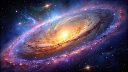 Fototapeta premium Hyper-realistic image capturing the beauty of a galaxy nebula in stunning detail and splendor, galaxy, nebula, space