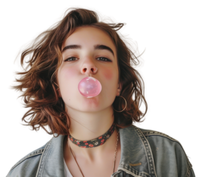 Young woman blows off portrait jewelry adult.