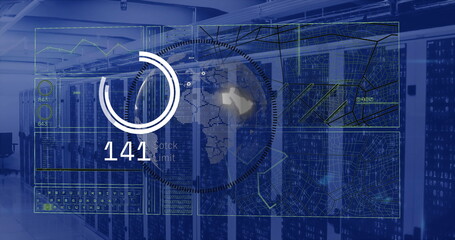 Image of data processing over computer servers