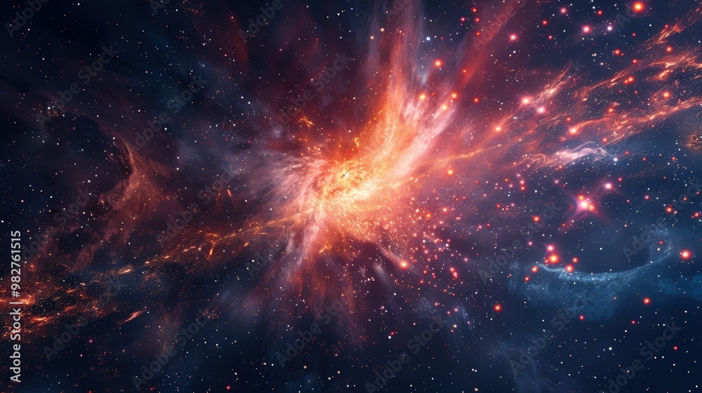 Canvas Prints cosmic explosion in space