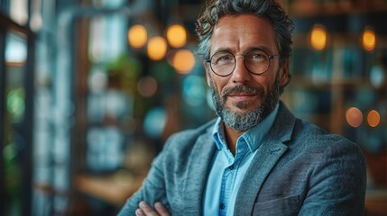 Fototapeta premium A highly realistic image of a person engaged in Marketing Specialist – Presenting campaigns in a corporate office The scene is well-lit, with natural light highlighting the details. The background 