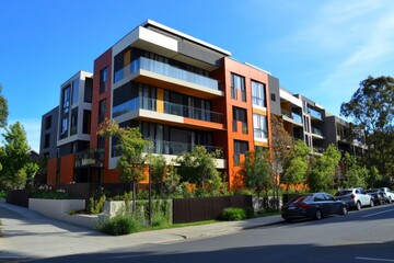 Residential and commercial Apartment building in inner Melbourne suburb VIC , Sydney NSW Australia , ai