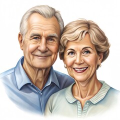 Timeless Love: Portrait of Mature Man and Woman