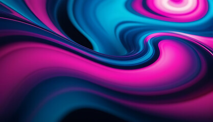 abstract fluid art blue pink swirls