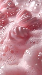 Fototapeta premium Luxurious pink soap with foam