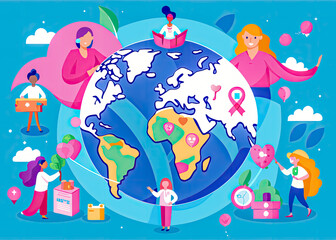 Naklejka premium people around the world