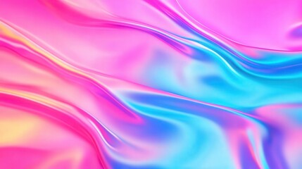 Iridescent Pastel Liquid Metal Wallpaper, vibrant swirling colors blend seamlessly to create a mesmerizing holographic effect, perfect for enhancing your device's aesthetic appeal.