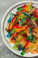 Sweet Sugary Gummy Worms for Halloween