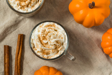 Sweet Refreshing Warm Pumpkin Spice Latte