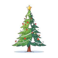 Fototapeta premium christmas tree isolated on transparent background