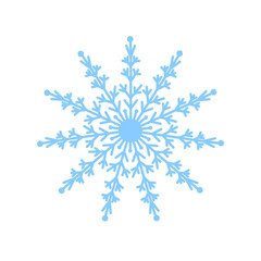 Snowflake doodle with beautiful shape line illustration inspired snowflake that can be use for social media, sticker, decoration, wallpaper, e.tc. with aesthetic blue color