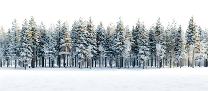 PNG Serene snowy forest landscape scene