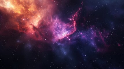 Naklejka premium space background with nebula