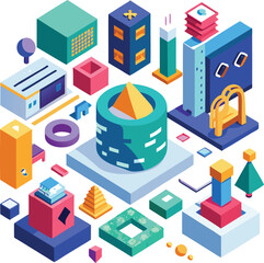 Obraz premium 3D Isometric Illustrations - Modern and Stylish Design Assets