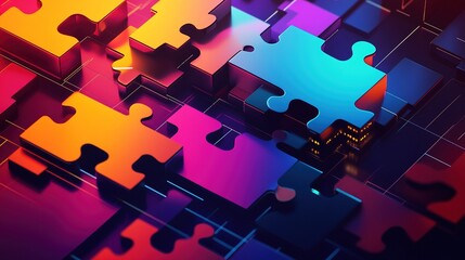 A dynamic infographic illustrating the different JavaScript file extensions as interconnected puzzle pieces.