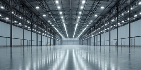 blue corridor in airport