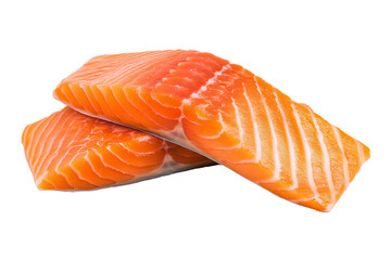 salmon fish meat isolated on white background