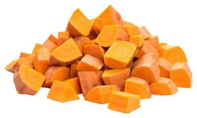 PNG Sweet potato vegetable chopped pumpkin.