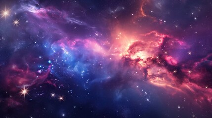Fototapeta premium Nebula and galaxies in space