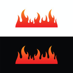 Fire flame icon editable vector design, Gradient color flame icon, symbol, logo, illustration design 