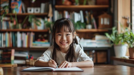 beautiful asian student girl