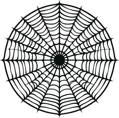 Obraz premium Monochrome Cosmonaut Spider Web Icon Vector Illustration Design Silhouette Style