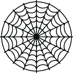 Monochrome Cosmonaut Spider Web Icon Vector Illustration Design Silhouette Style