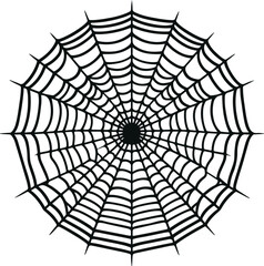 Obraz premium Monochrome Cosmonaut Spider Web Icon Vector Illustration Design Silhouette Style