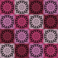 Pattern with crochet granny square with flowers wallpaper handmade decorative art design print