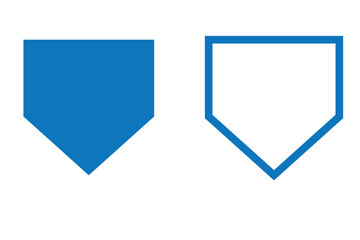 baseball home plate set in black, silhouette plate, Template Design. Playing. Home base. Sport Diamond, Crossed baseball. symbol for use on web and mobile apps, logo, media, on transparent background