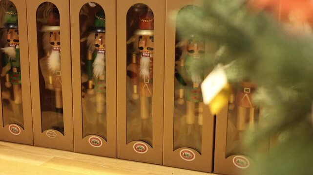 Nutcracker soldier near the Christmas tree