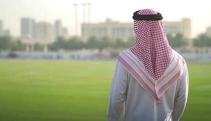 Man in Traditional Arabic Clothing