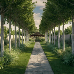 Obraz premium Beautiful home garden 