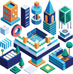 3D and Isometric Designs vector art