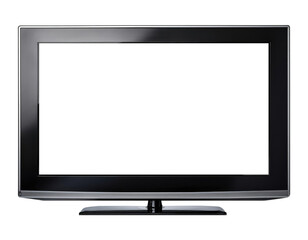 A sleek, modern television set with a transparent screen, reflecting a minimalist design