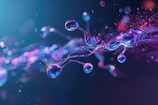 Biological process of spermatogenesis, sperm formation in male reproductive system -