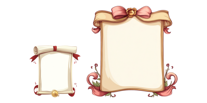 Certificate Frame cartoon vector illustration clipart white background